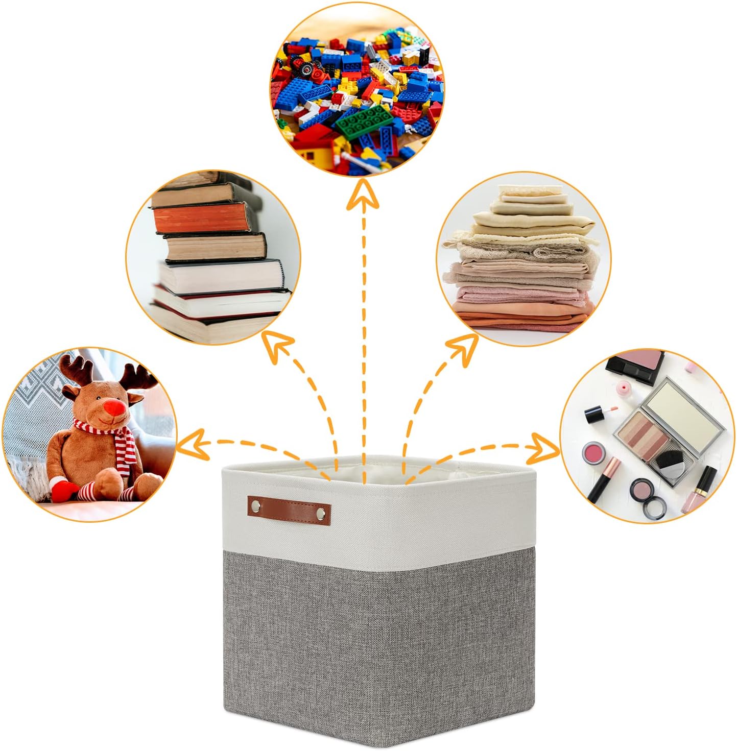 DULLEMELO [Set of 4 Storage Cubes Baskets for Organizing, 12 x 12 x 12 inch Cube Storage Organizer