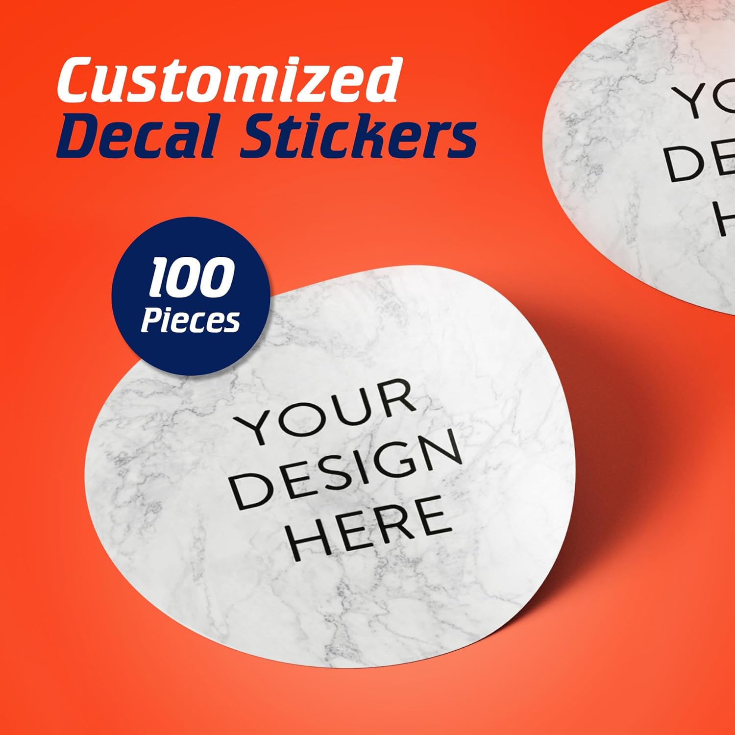 100 Custom Vinyl Stickers - Upload Your own Image, Text, Design, Logo - Personalized Logo Labels