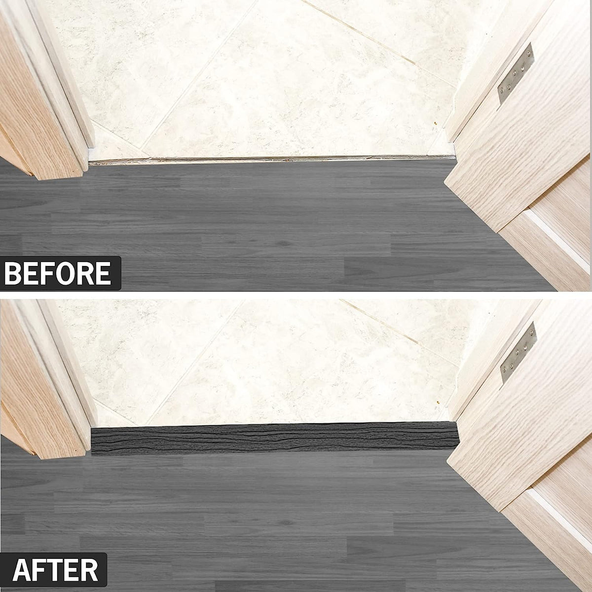 5Ft Floor Transition Strip Self Adhesive Vinyl Cover Floor Strip Flat Divider Transition Strip Wood