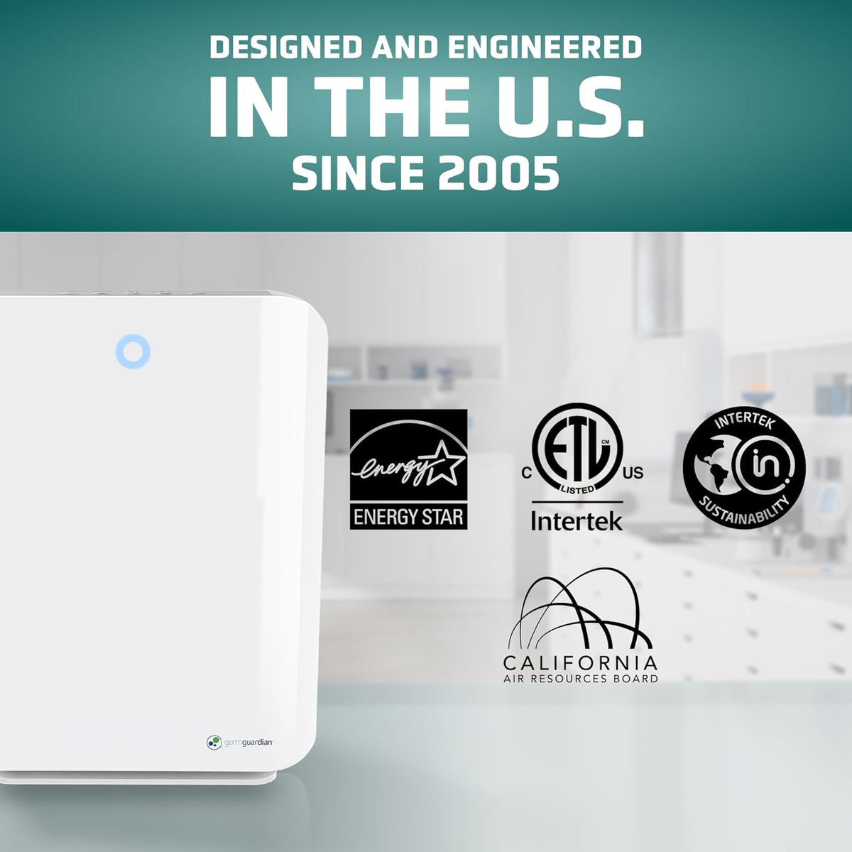 GermGuardian HEPA Air Purifier for Home, Large Rooms up to 1760 Sq. Ft. with HEPA Air Filter & UV-C