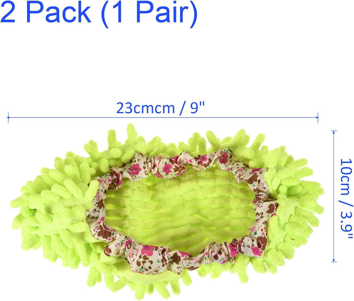 1 Pair Washable Cleaning Shoes Cover - Floor Cleaning Dust, Chenille Microfiber Duster Mop