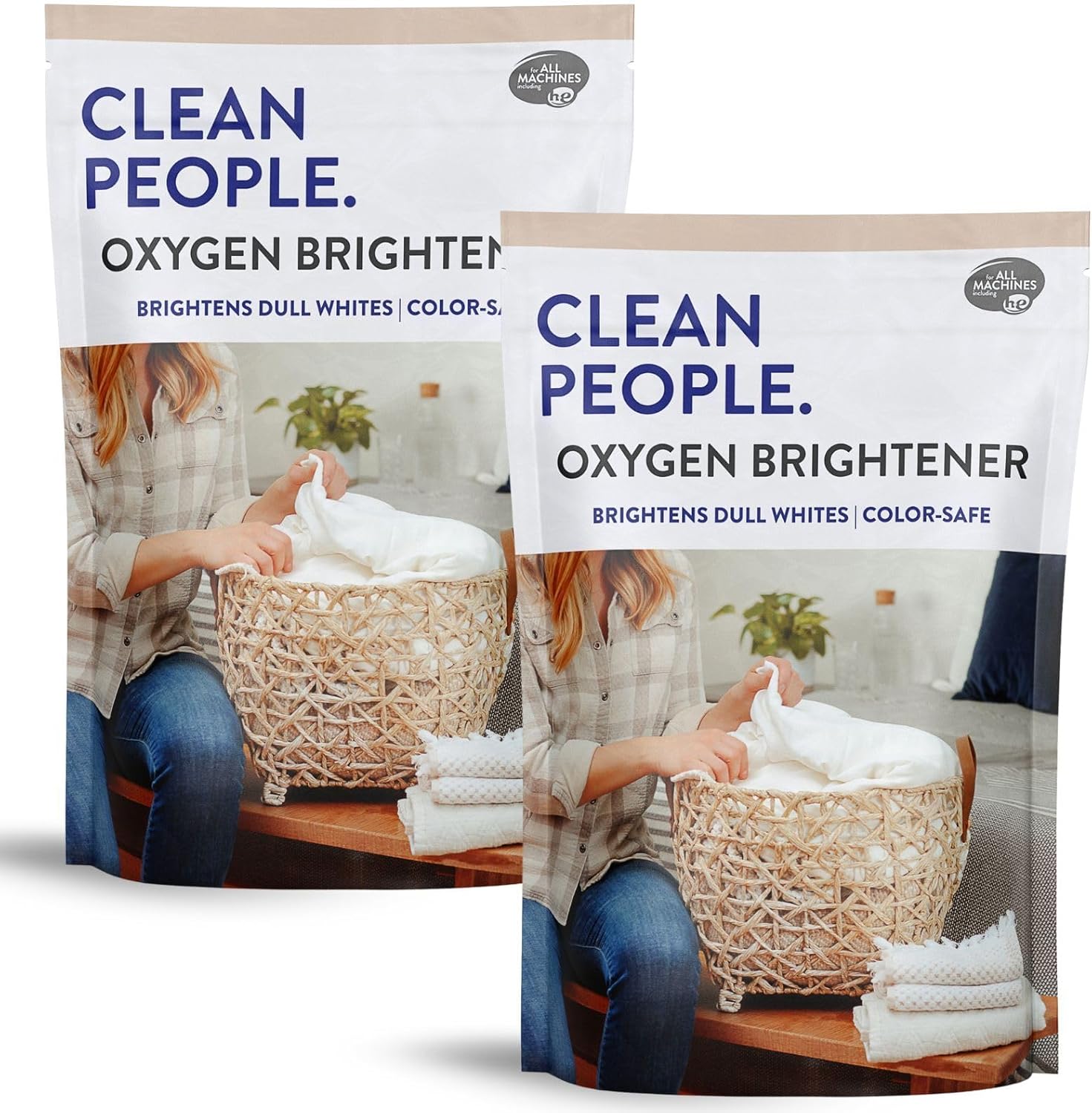The Clean People Oxygen Brightener Stain Remover | Bleach Alternative, Simple Ingredients