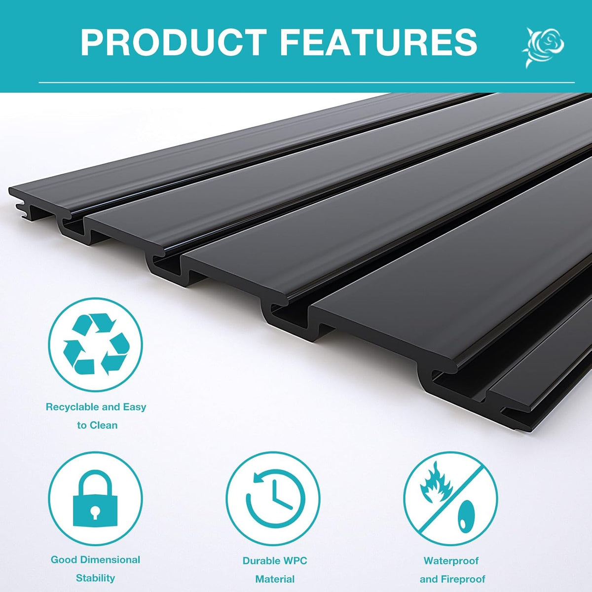 NeatiEase Slatwall Panel Wall Storage Systems, 4 x 4ft Slat Wall Paneling Garage Wall Organizer