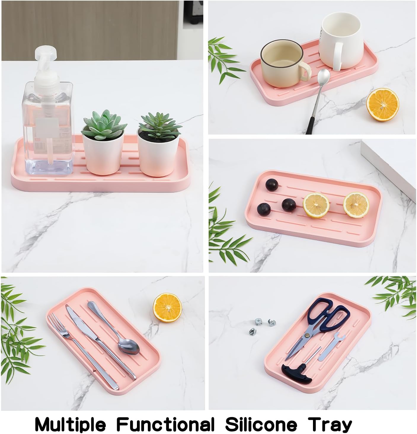 Silicone Kitchen Sink Organizer Tray for Multiple Usage,Easy Clean,Eco-Friendly Sponges Holder for