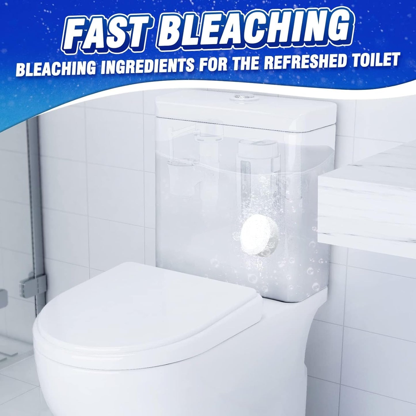 Vacplus Toilet Bowl Cleaners - 6 PACK, Household Toilet Cleaner, Automatic Toilet Bowl Cleaners