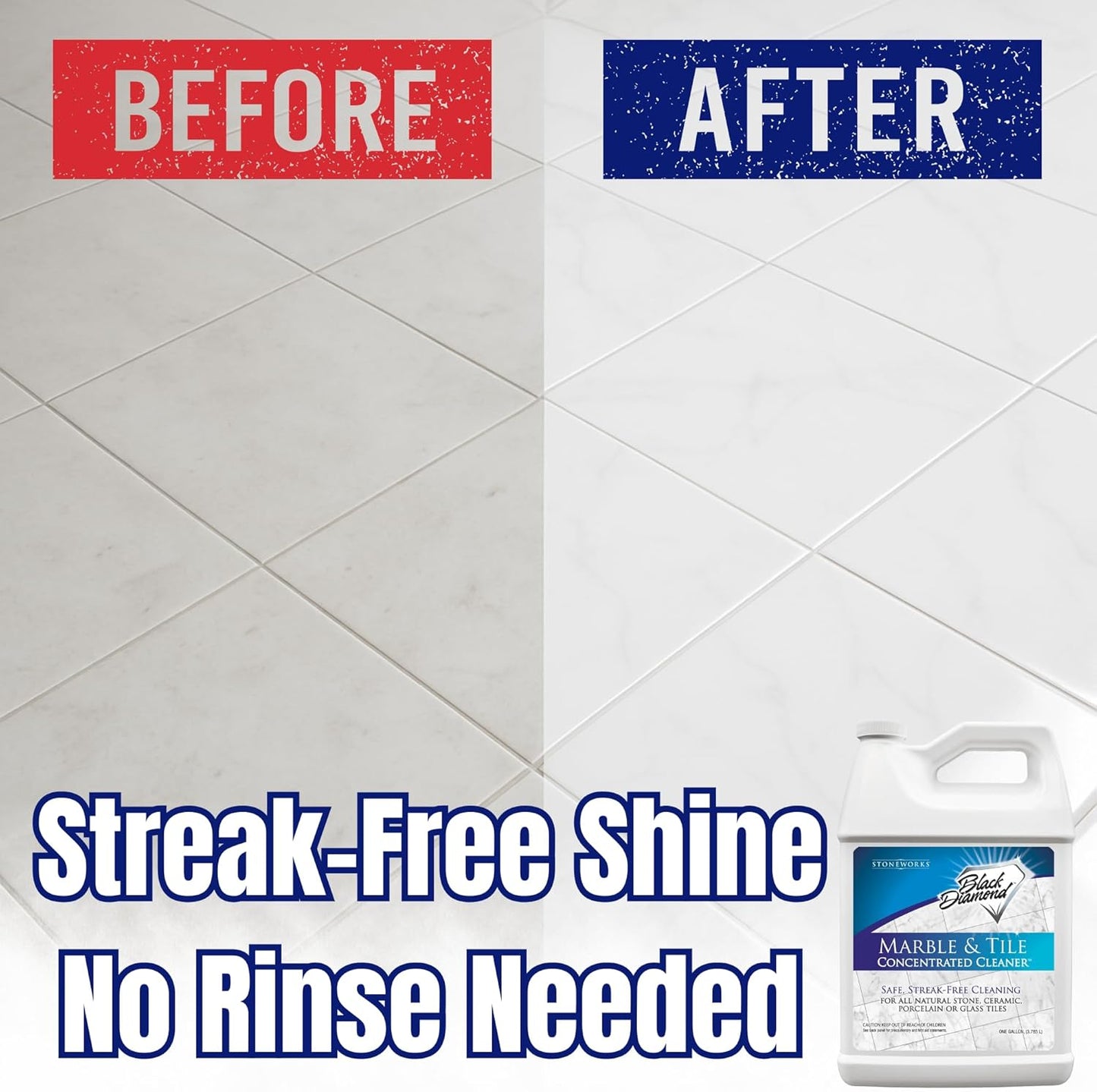 Black Diamond Stoneworks MARBLE & TILE FLOOR CLEANER. Great for Ceramic, Porcelain, Granite
