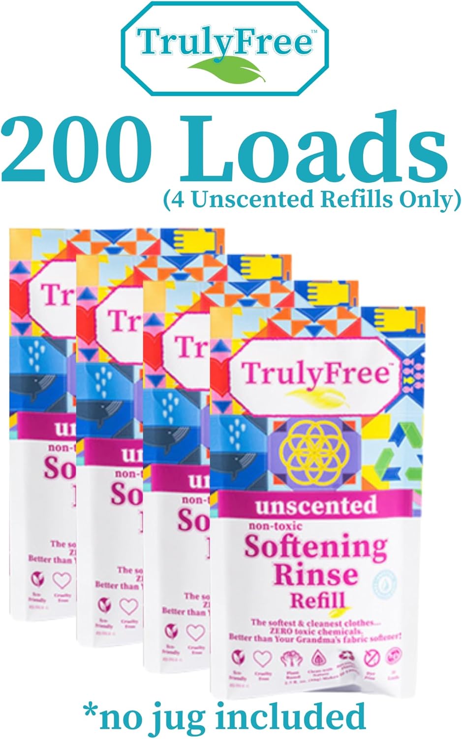 Truly Free Fabric Softening Conditioner for Clothes| Safe for Babies & Kids with Sensitive Skin |