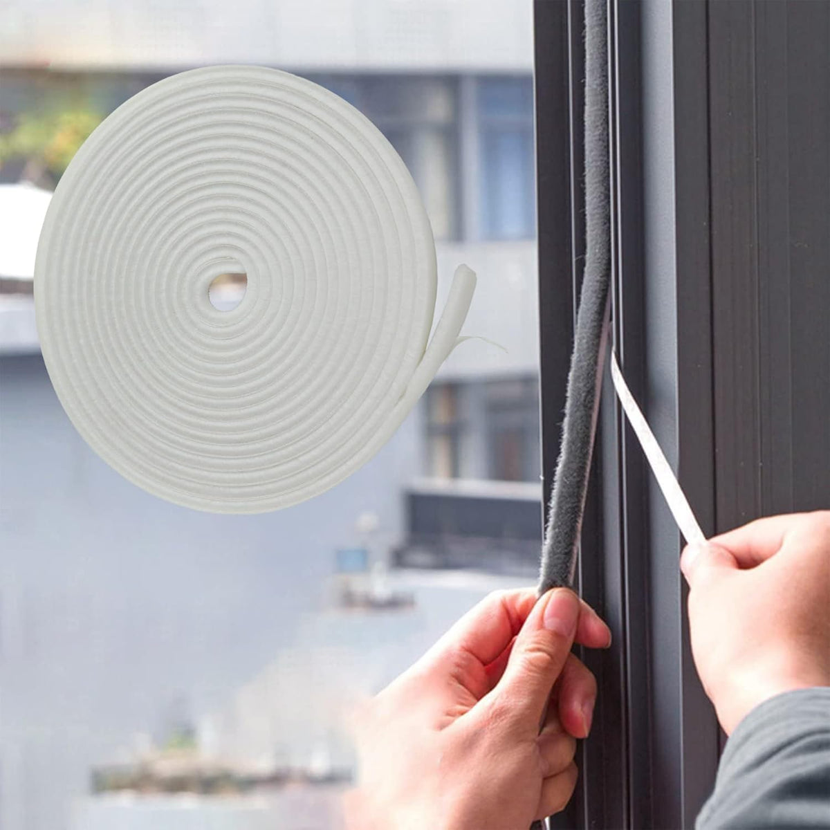 39.4FT Brush Weather Stripping, Neat Pile Self Adhesive Seal Strip for Windows and Door