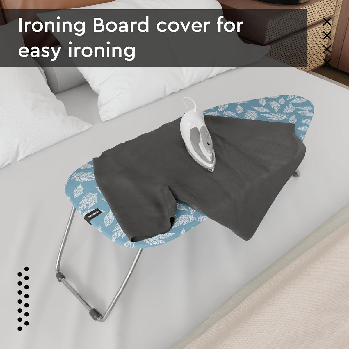 Encasa XO Ironing Board Cover and Pad 28"x12" - Thick 3mm Felt Padding, Drawstring Tightening &