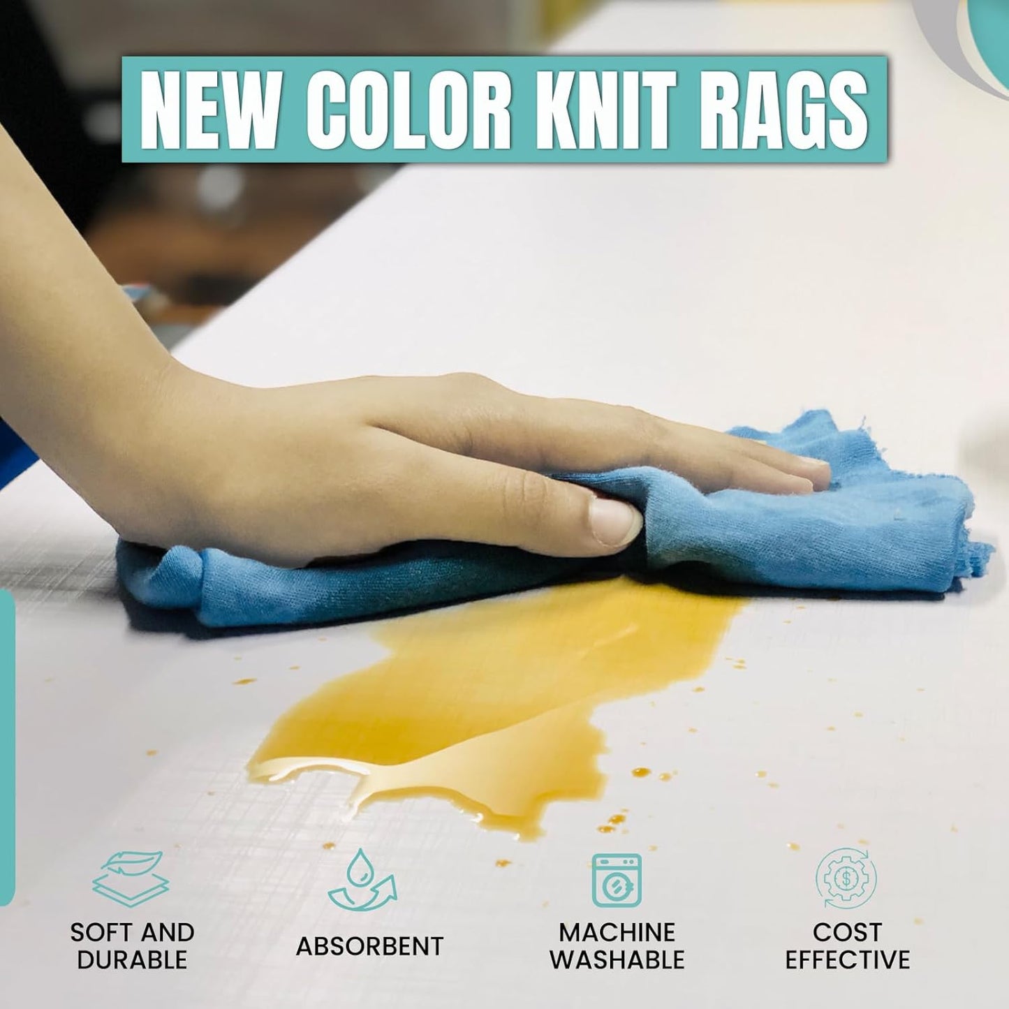 Premium Color Knit Cleaning Rags (10 lb. Bag - Pack of 4) – Shop Rags Bulk for Workshops