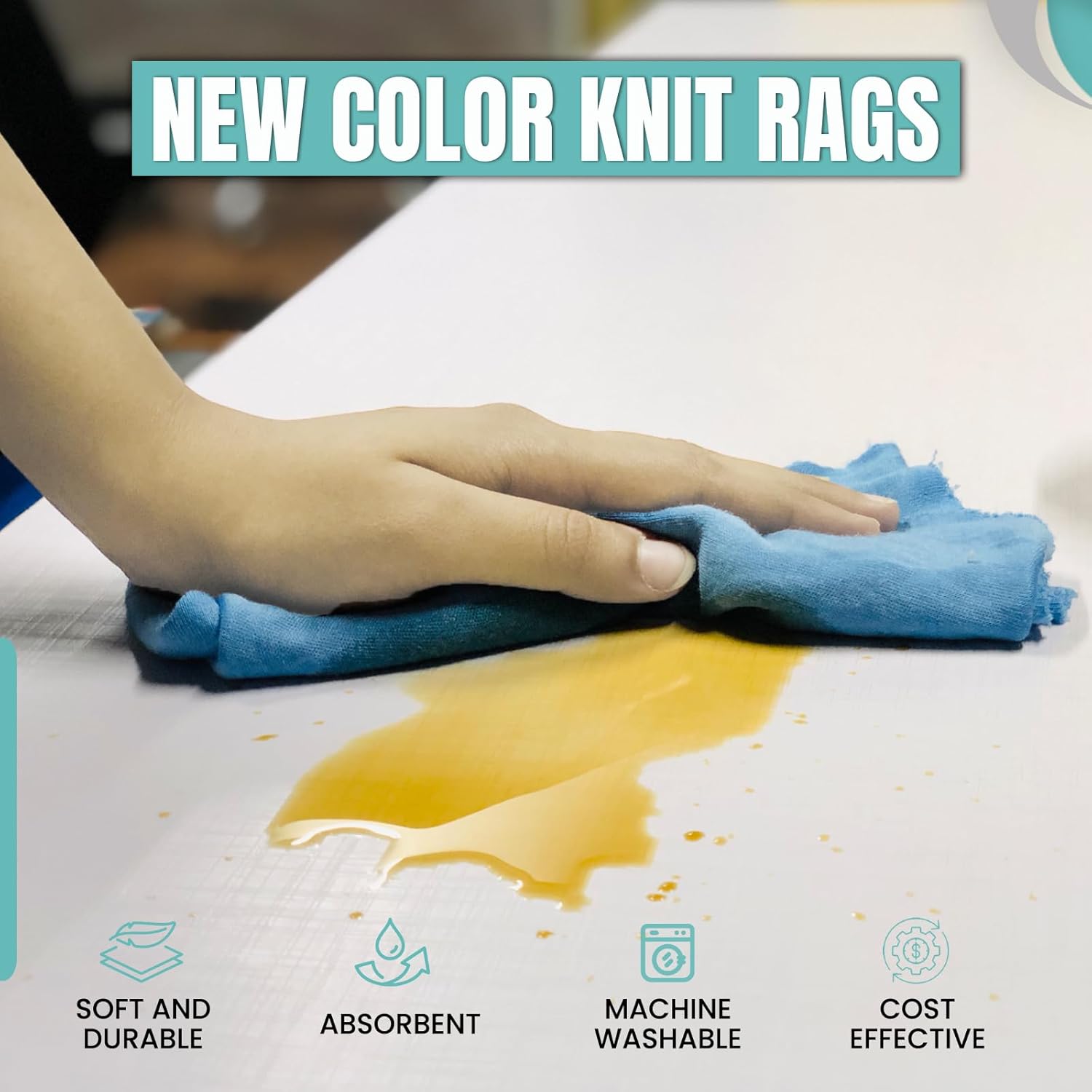 Premium Color Knit Cleaning Rags (25 lbs. Bag) – Shop Rags Bulk for Workshops, Mechanics, Painters