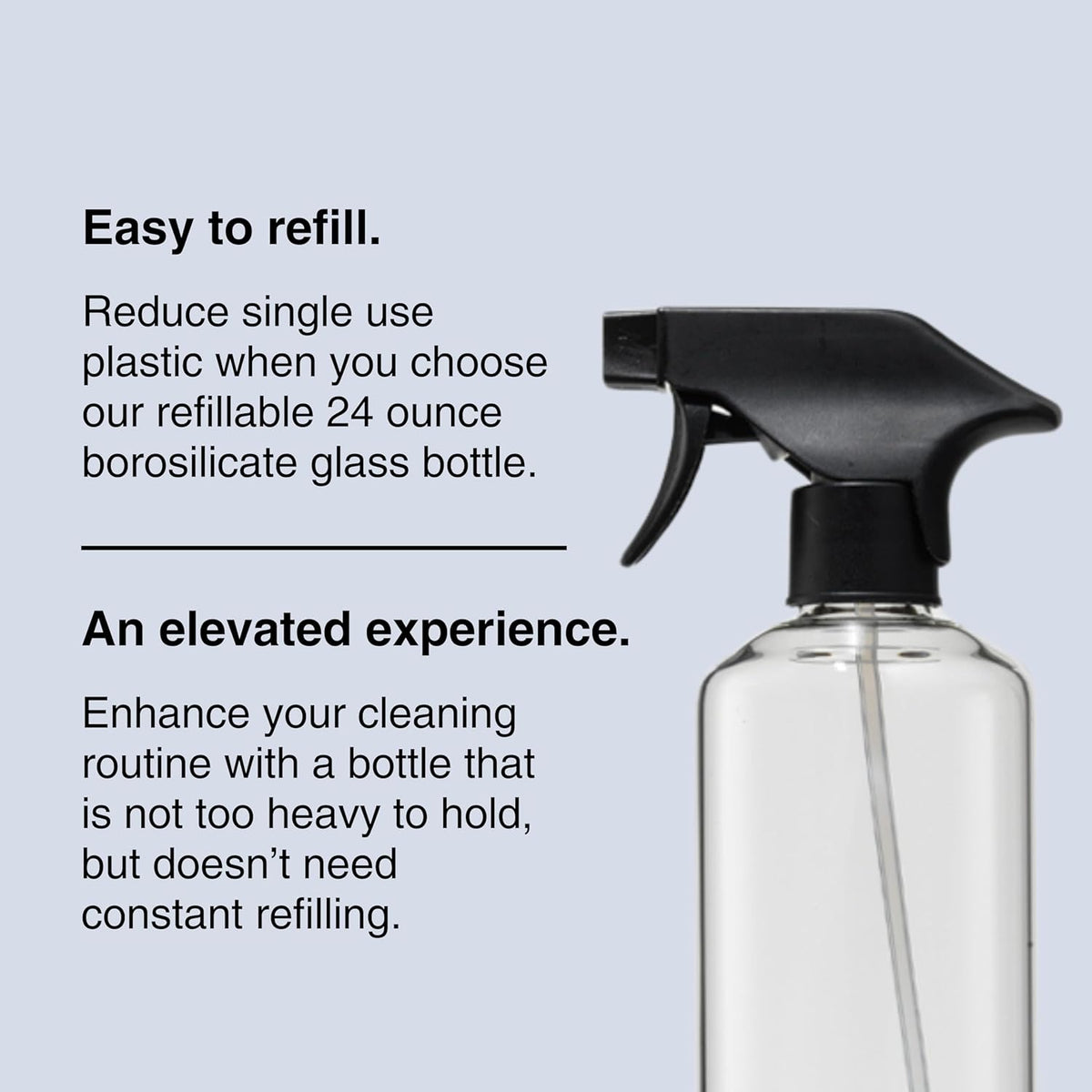 Public Goods Empty Glass Spray Bottle for Multi-Surface Cleaner | Refillable Spray Bottle for