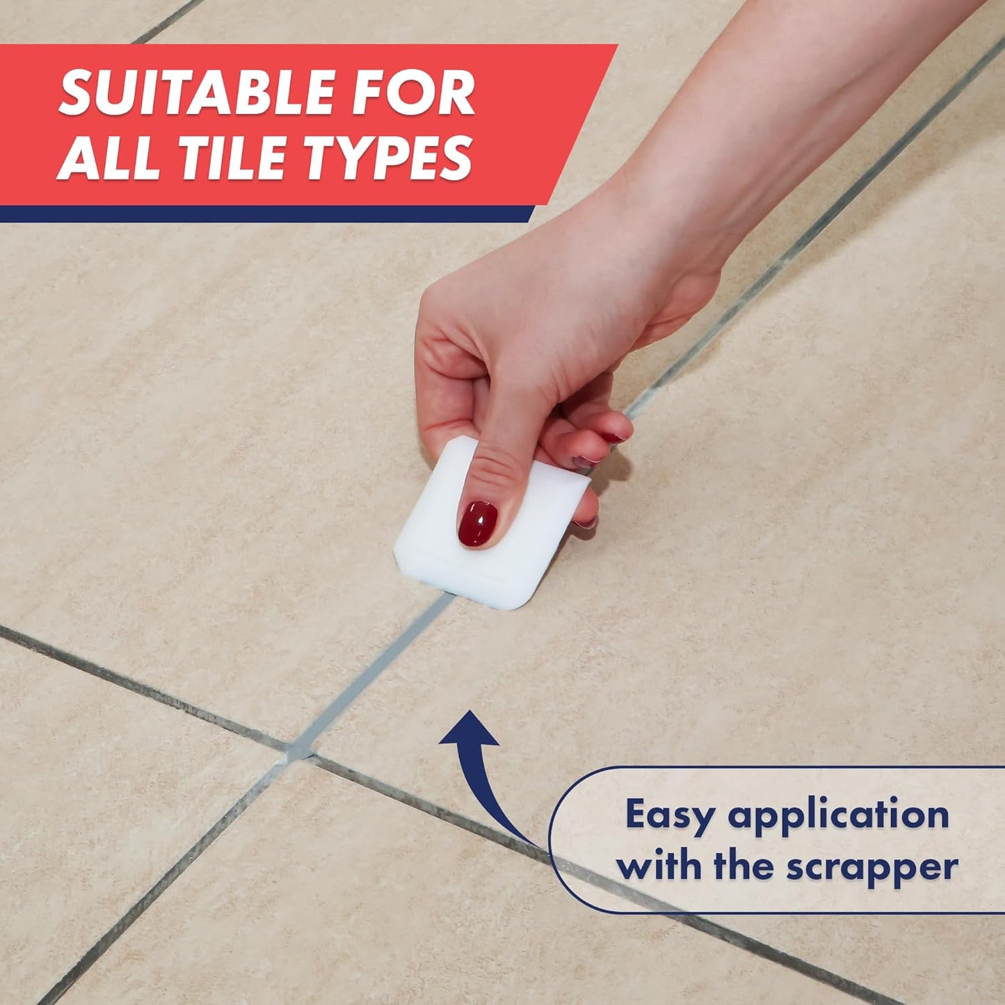 Tile Grout, Repair Kit,Restore & Renew Tile Joints Line, Fast Drying Grout Paint Squeeze Tube for