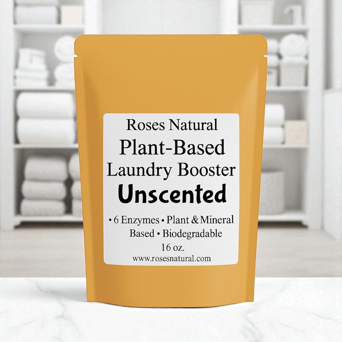 Natural Enzyme Laundry Booster – Unscented | 6 Enzymes | Fragrance-Free | Biodegradable | HE Safe