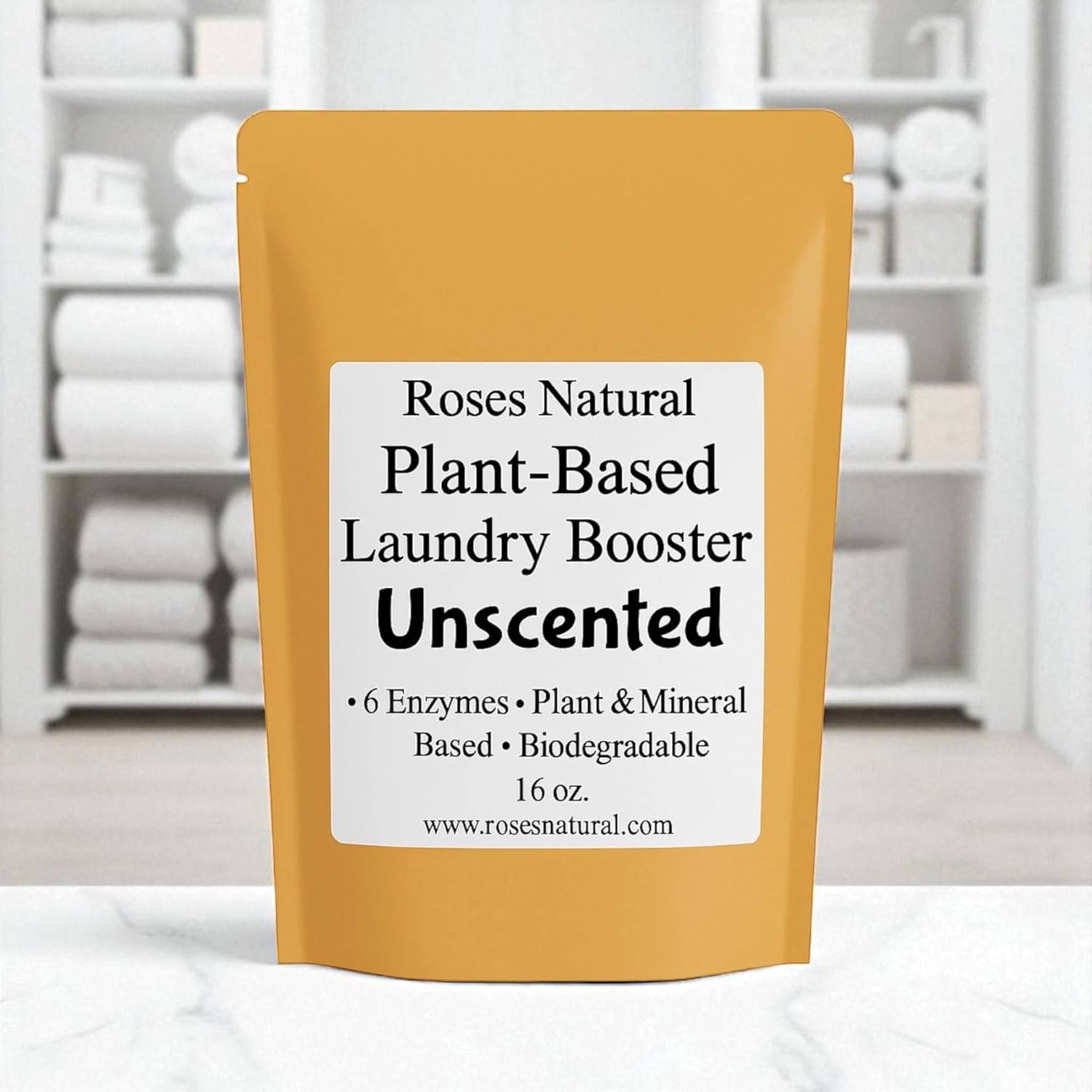 Natural Enzyme Laundry Booster – Unscented | 6 Enzymes | Fragrance-Free | Biodegradable | HE Safe
