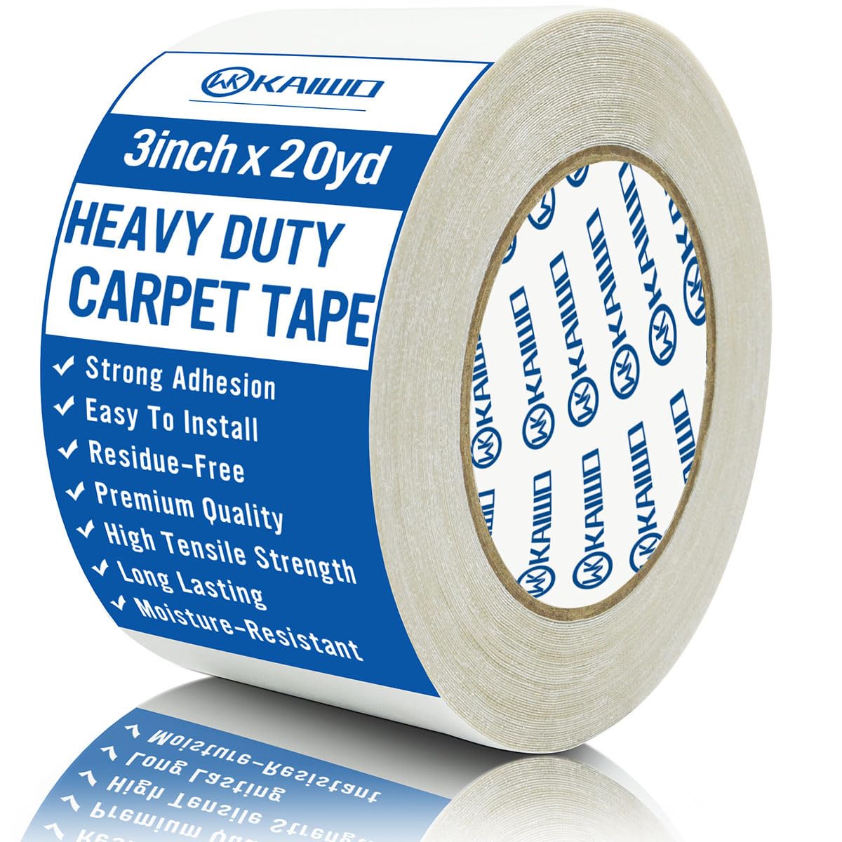 Heavy Duty Carpet Tape Double Sided 3 in x 20YD Rug Tape for Area Rugs on Carpet Perfect Rug