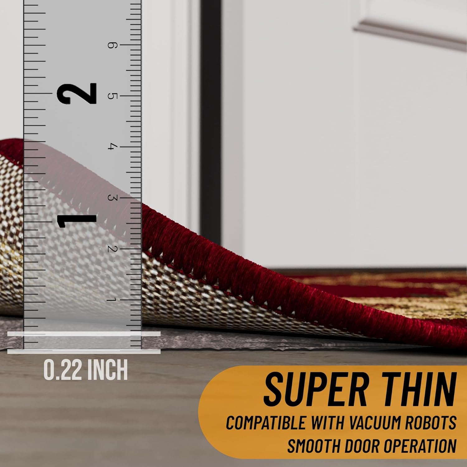 Ottomanson 3' x 12' Non-Slip Rug Pad Gripper 1/4 Inch Thick Dual Surface Felt + Rubber Gripper