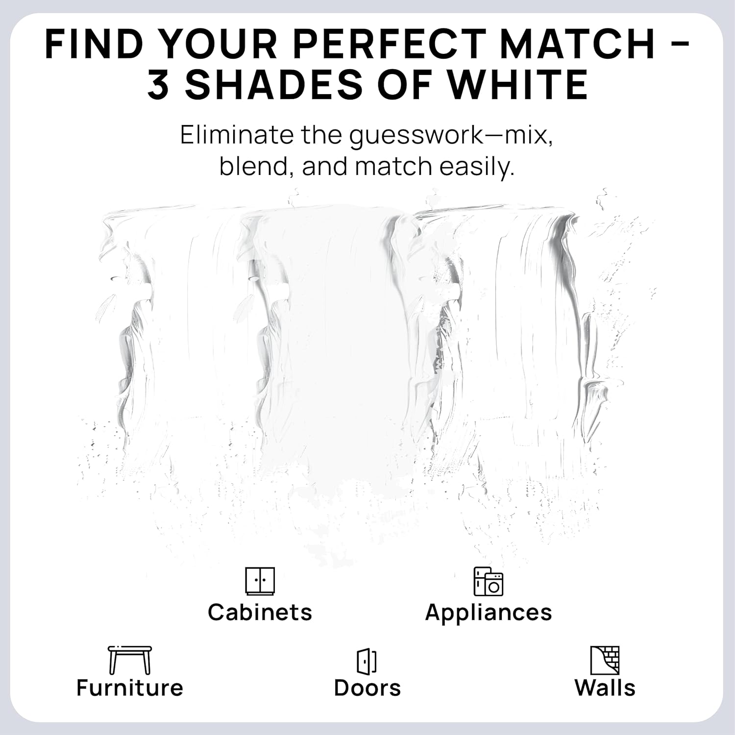 spot. Touch-Up Paint | Matte Finish for Cabinets, Walls, Doors & Furniture | Multi-Tone White