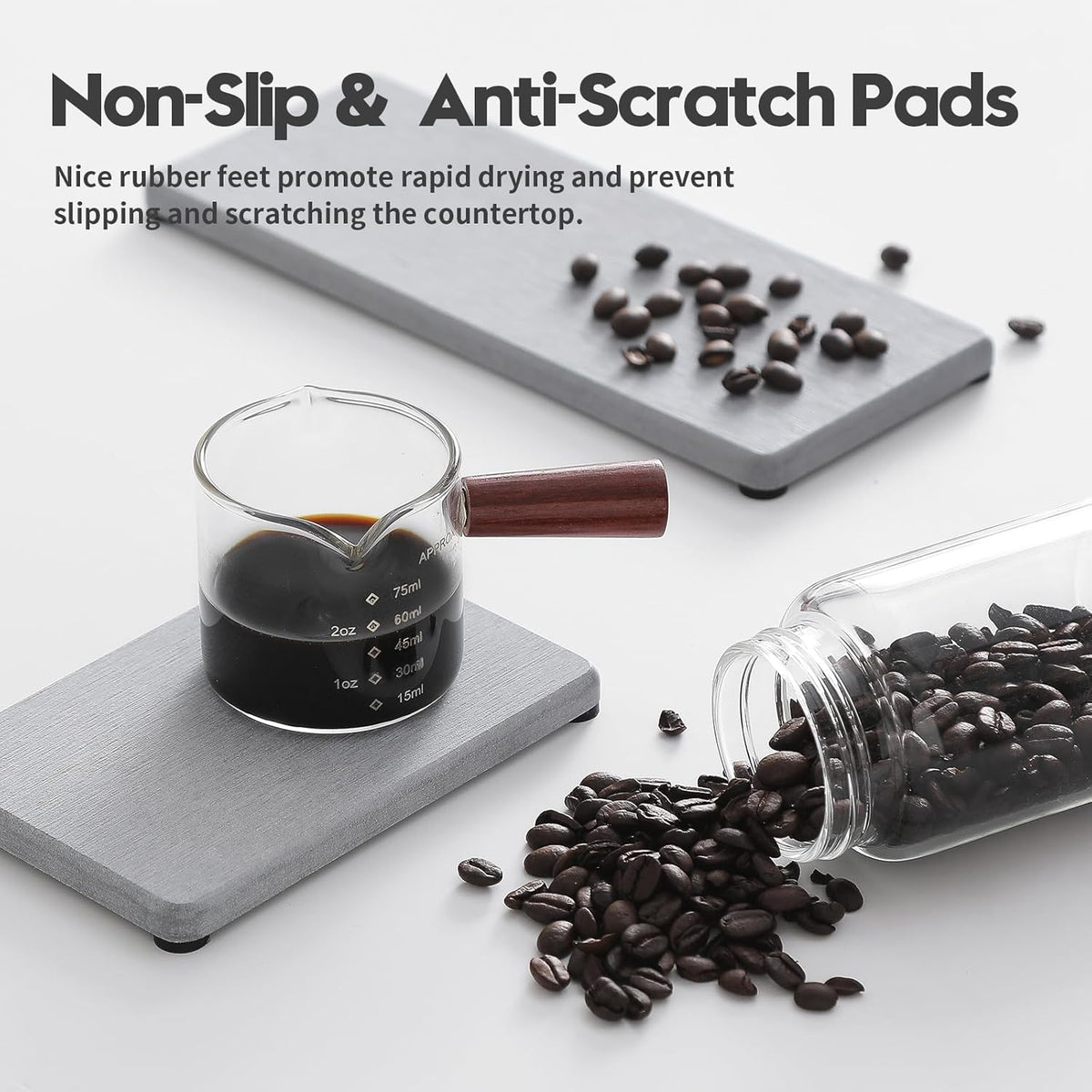 3PCS Bathroom Sink Vanity Trays, Quick Stone Drying Mat Dish Soap Dispenser Sponge Holder for