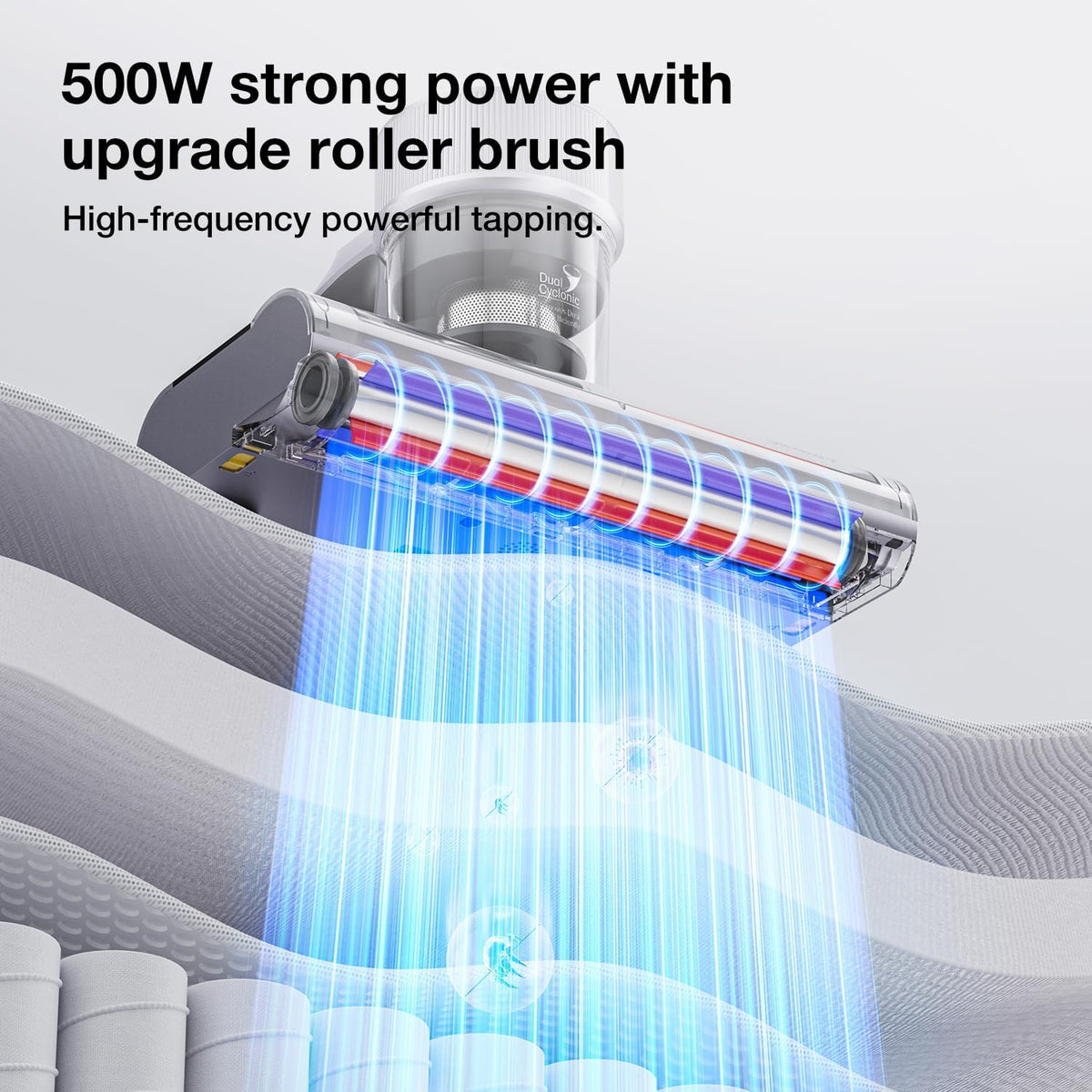 Jimmy WB81 Mattress Vacuum Cleaner, Upgraded Roller Brush, Smart Dust Sensor LED, UV Light and