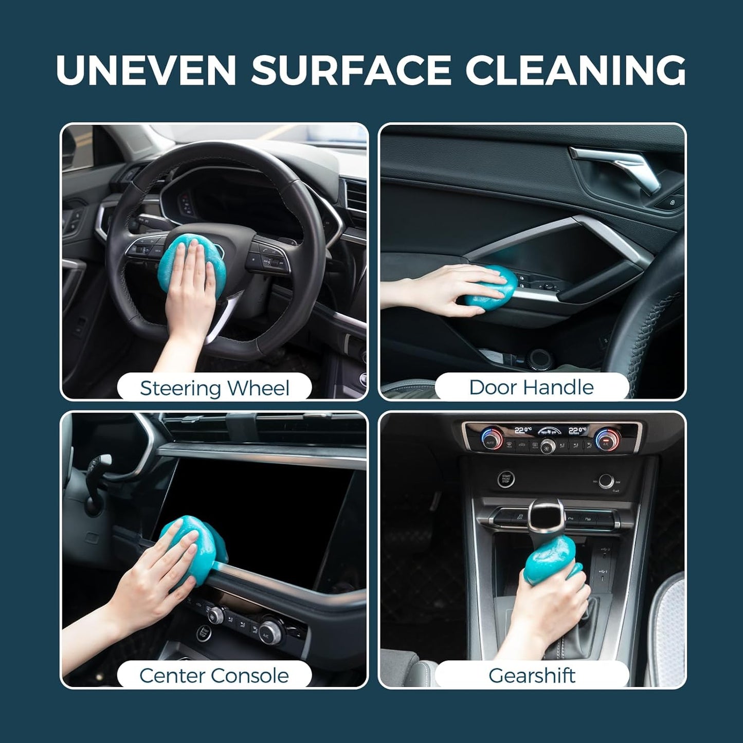 CLICK CLEAN 2Pcs Cleaning Gel for Car, 7oz Car Detailing Tools, Cleaning Putty Gel, Interior