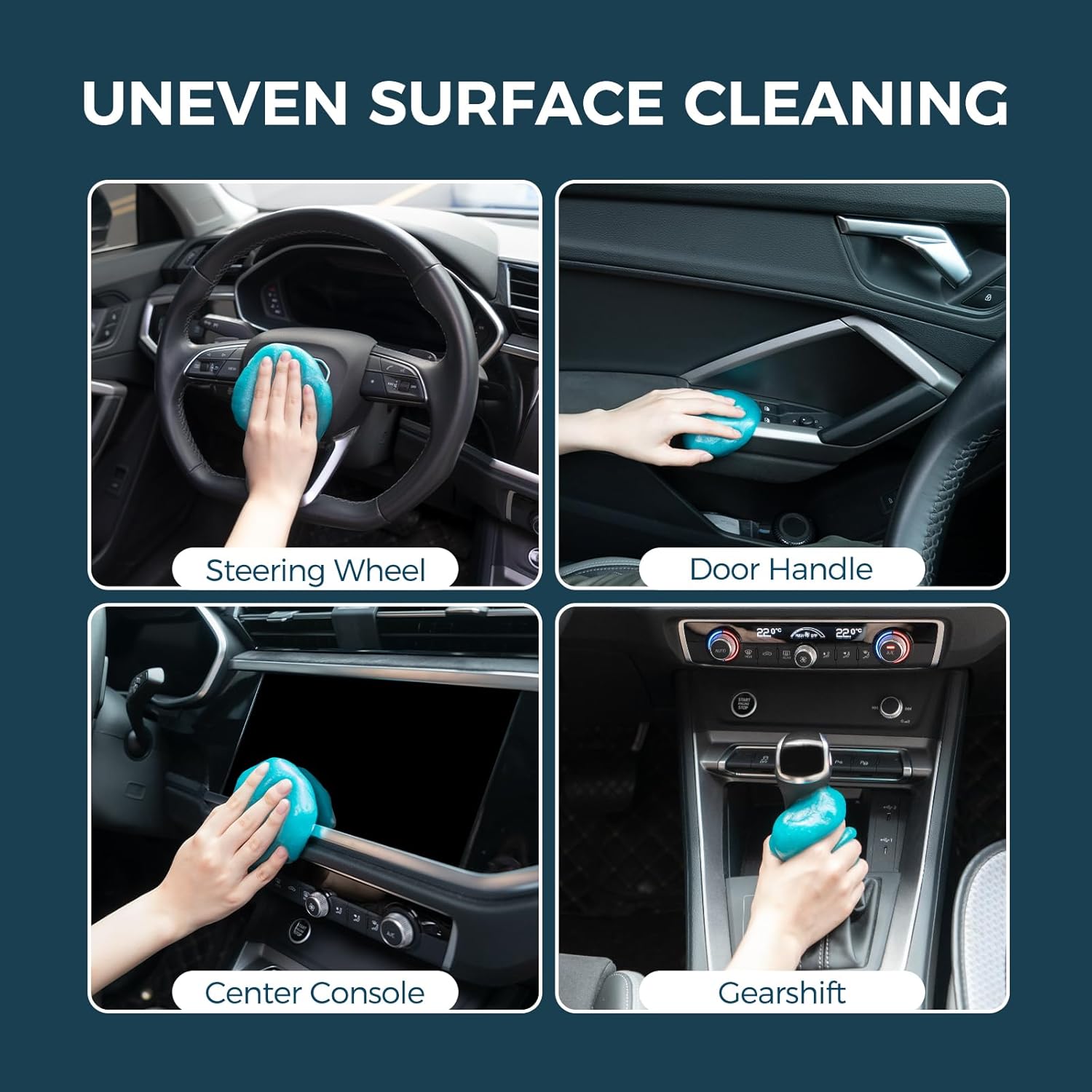 CLICK CLEAN 2Pcs Cleaning Gel for Car, 7oz Car Detailing Tools, Cleaning Putty Gel, Car Interior
