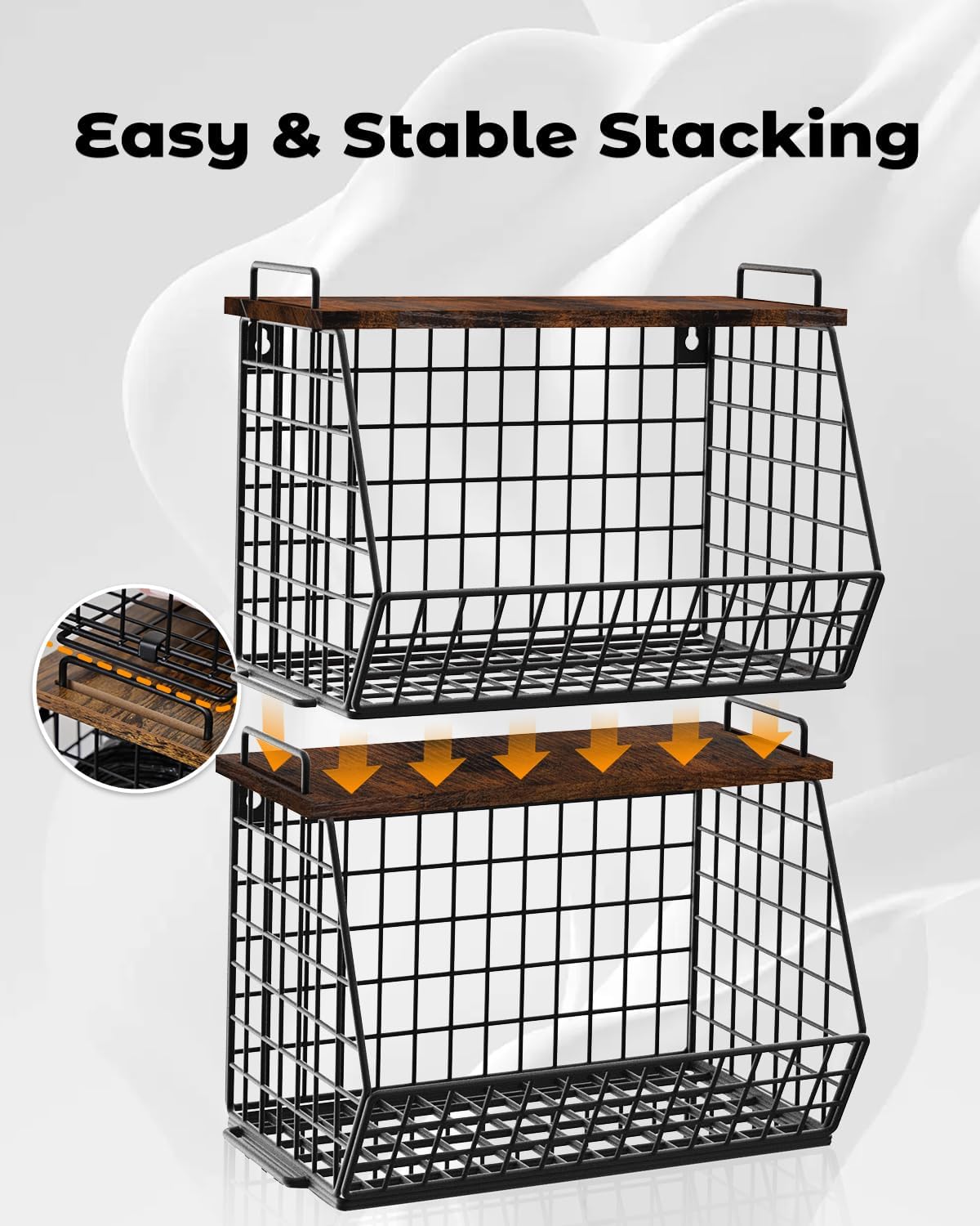 2 Pack Stackable Extra Large Trash Bag Holder Under Sink, Wall Mounted Garbage Bag Dispenser Roll