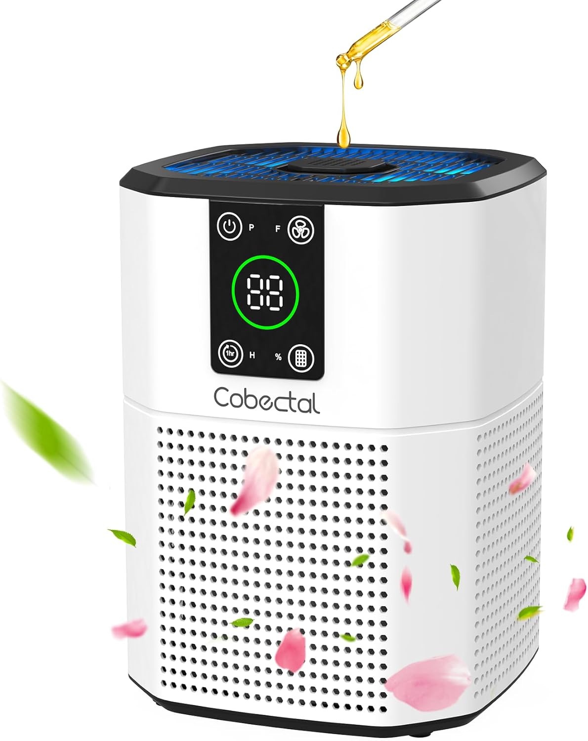 Air Purifier for Home Bedroom, Cobectal Room Air Cleaner with H13 True HEPA 3-in-1 Filter, Aroma