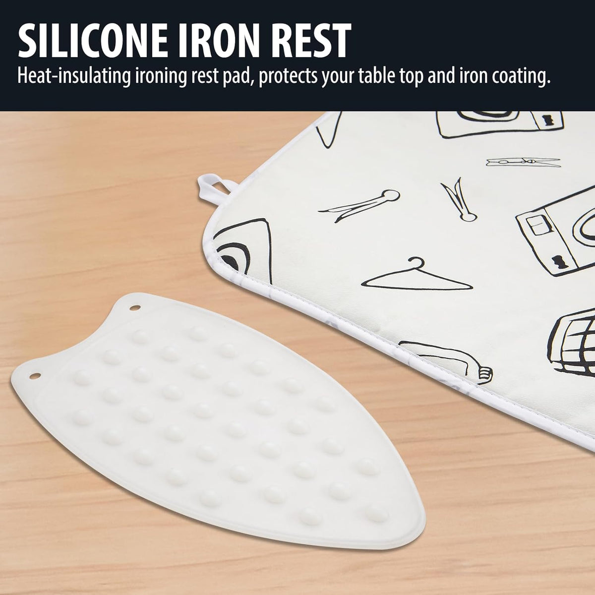 Seiritex Ironing Mat for Table Top, Portable Ironing Pad 39.4 x 18.9 inch Iron Board 5 in 1 Travel