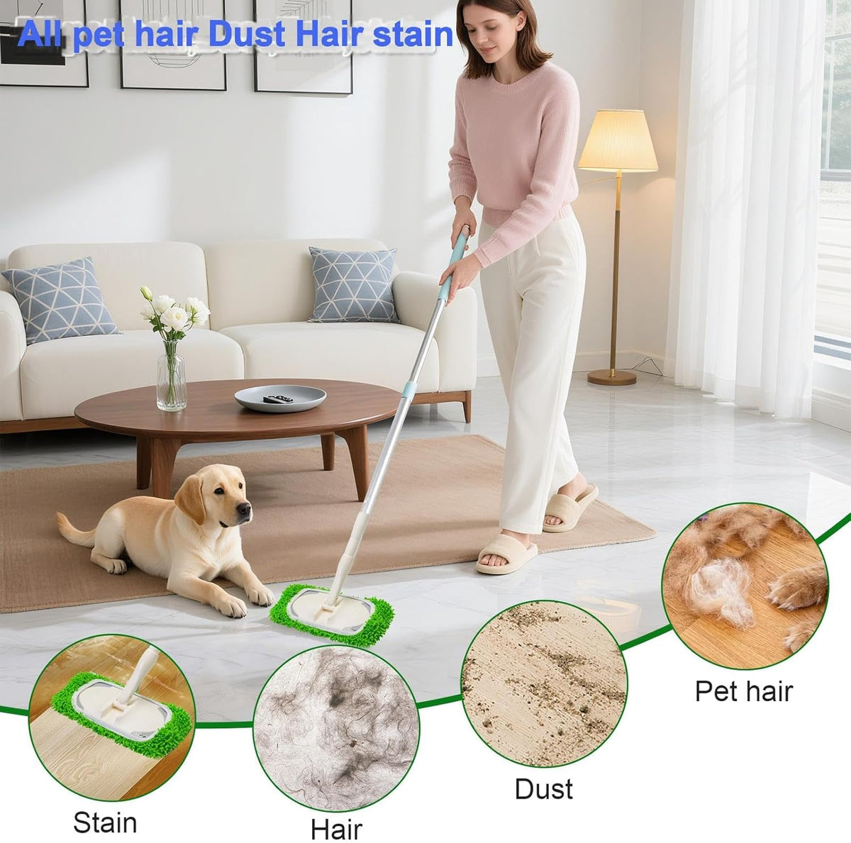 5 Pack Wet Mop Pads Refills for Swiffer Sweeper Mop Microfiber Reusable Replacement Mopping Pad for