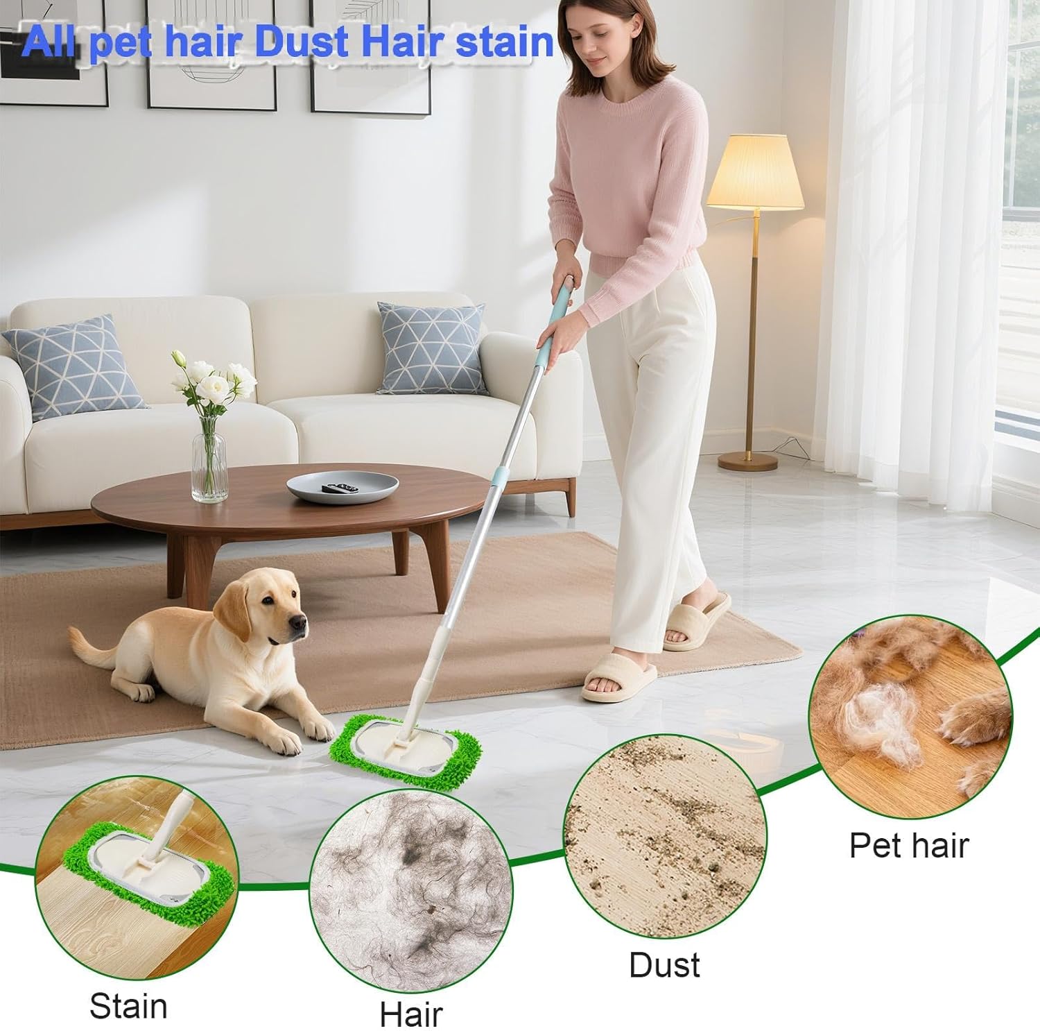 5 Pack Wet Mop Pads Refills for Swiffer Sweeper Mop Microfiber Reusable Replacement Mopping Pad for