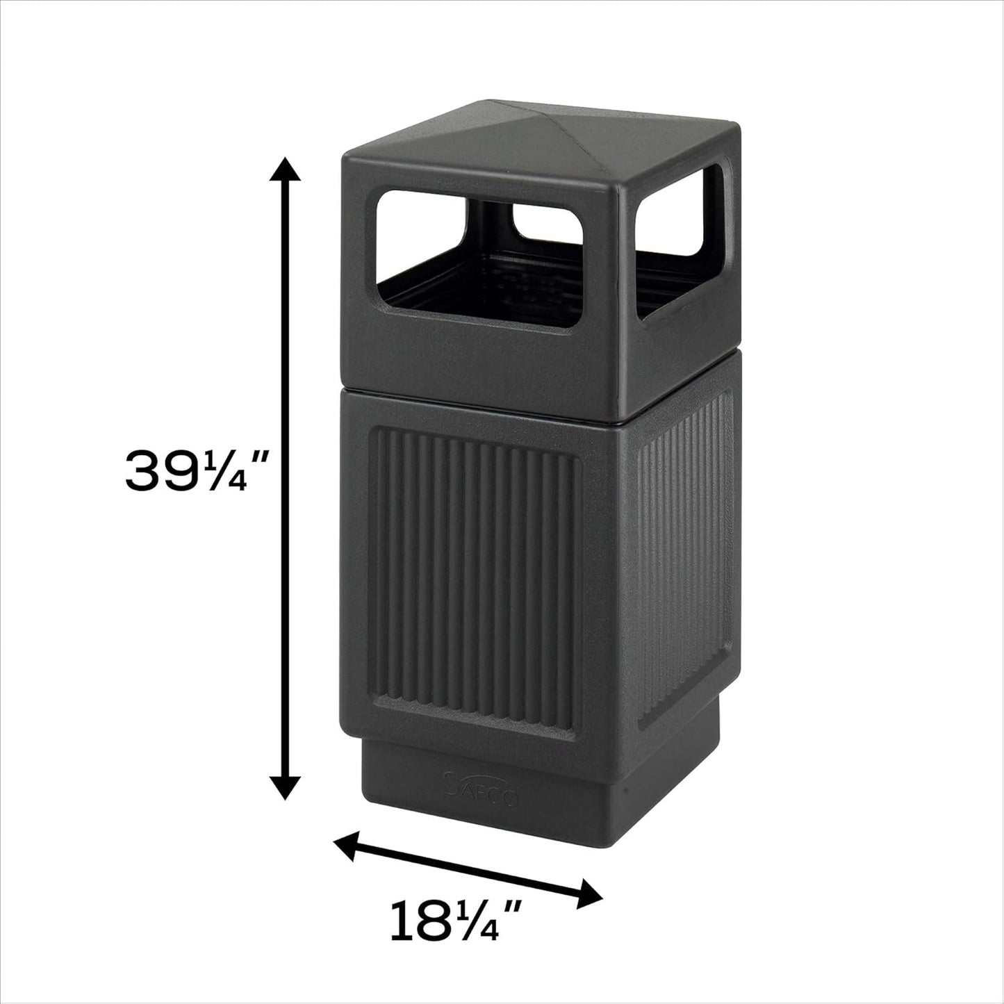 Safco Canmeleon Trash Can, 38 Gallons, Indoor and Outdoor Use, Durable & Weather-Resistant