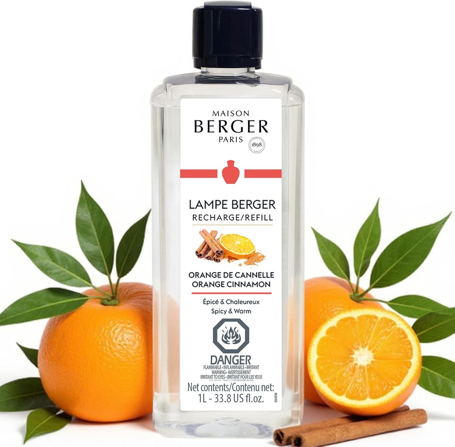 Maison Berger - Orange Cinnamon - Lampe Berger Fragrance Refill for Home Fragrance Oil Diffuser
