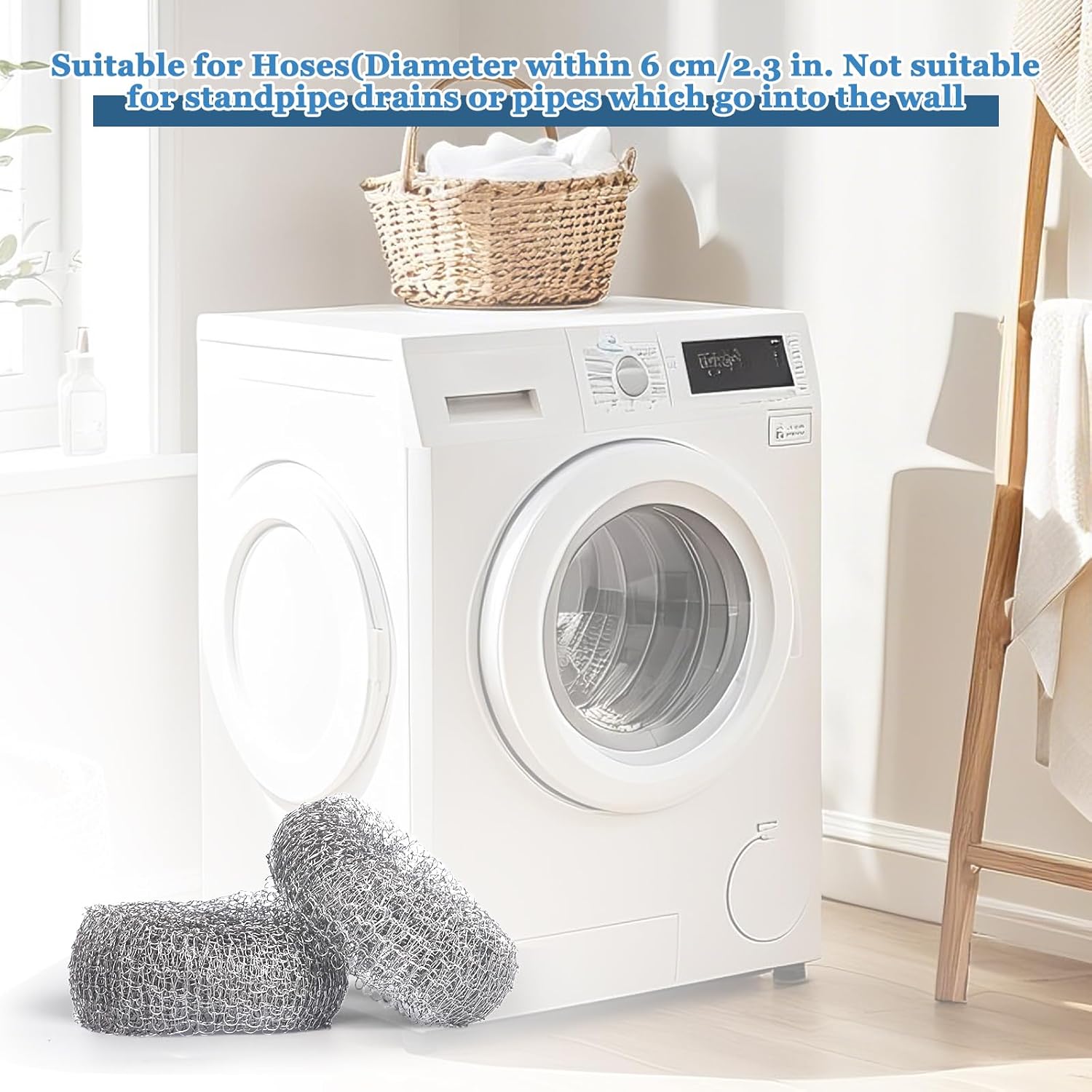 24 Pieces Stainless Steel Lint Traps for Washing Machine Hose,Rust-Proof Pet Lint Catcher Mesh