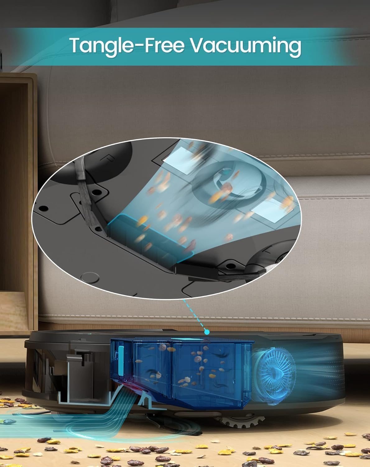 Lefant Robot Vacuum Cleaner, 120 Mins Runtime, Compact Design, Low Noise, Powerful Suction