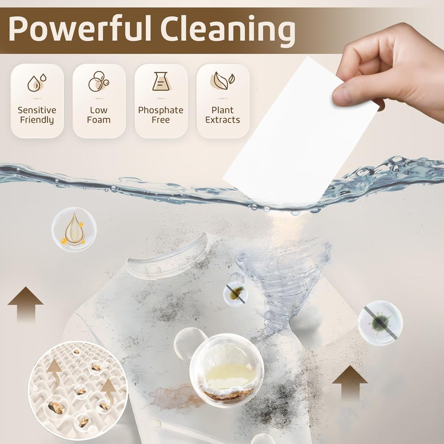 Poesie Laundry Detergent Sheet Sandalwood Scent 160 Sheets Non Plastic Washing Sheets Detergent