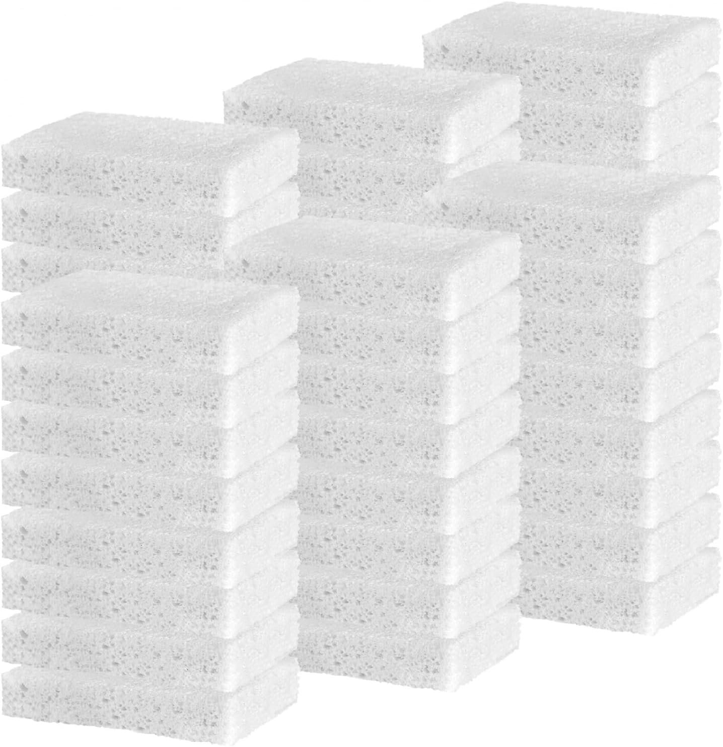 YoleShy 48 Pack White Sponges Kitchen Natural Compressed Cellulose Sponges for Dishes Bulk Non