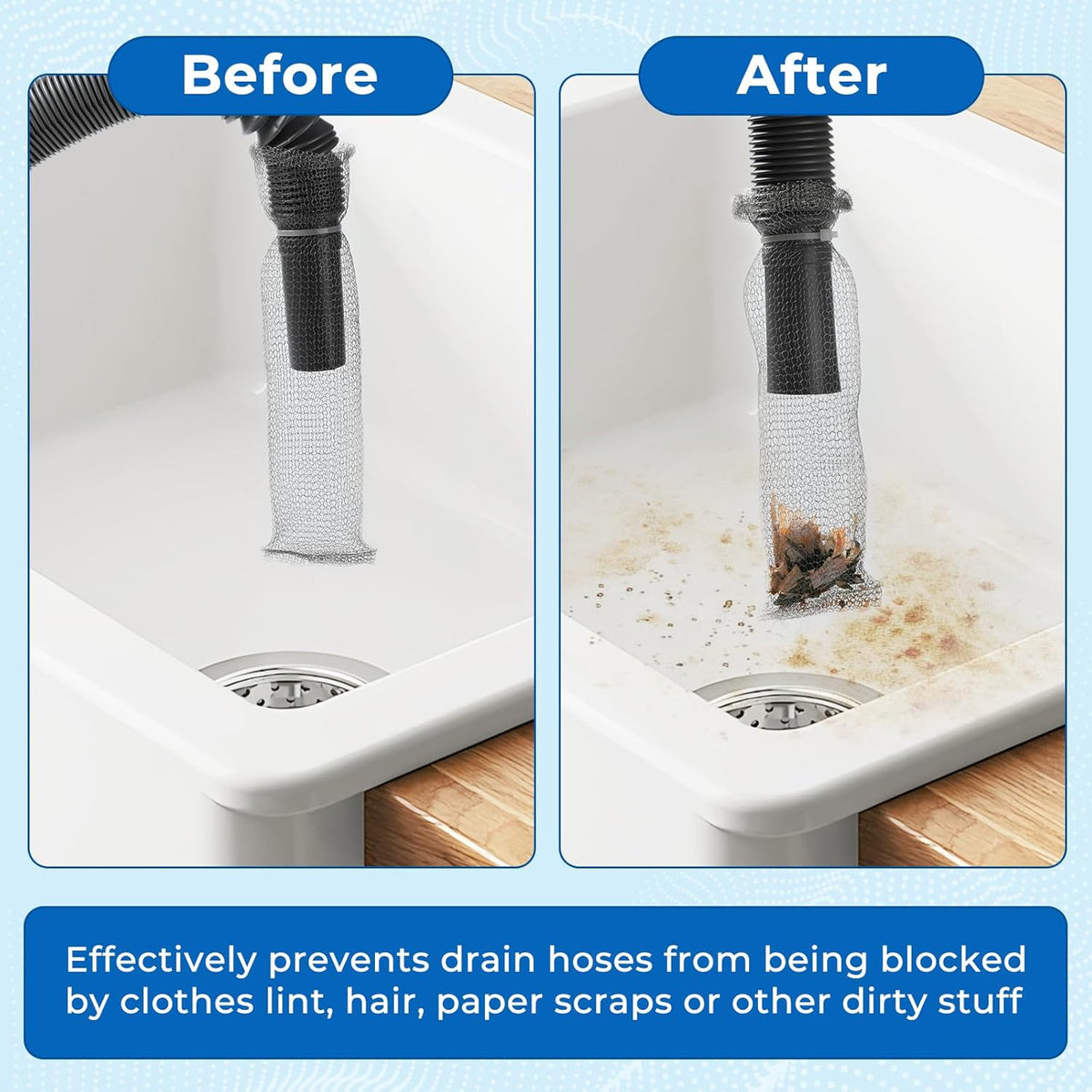 24 PCS Lint Traps, Stainless Steel Lint Catcher for Washing Machine, Pet Hair Remover for Laundry
