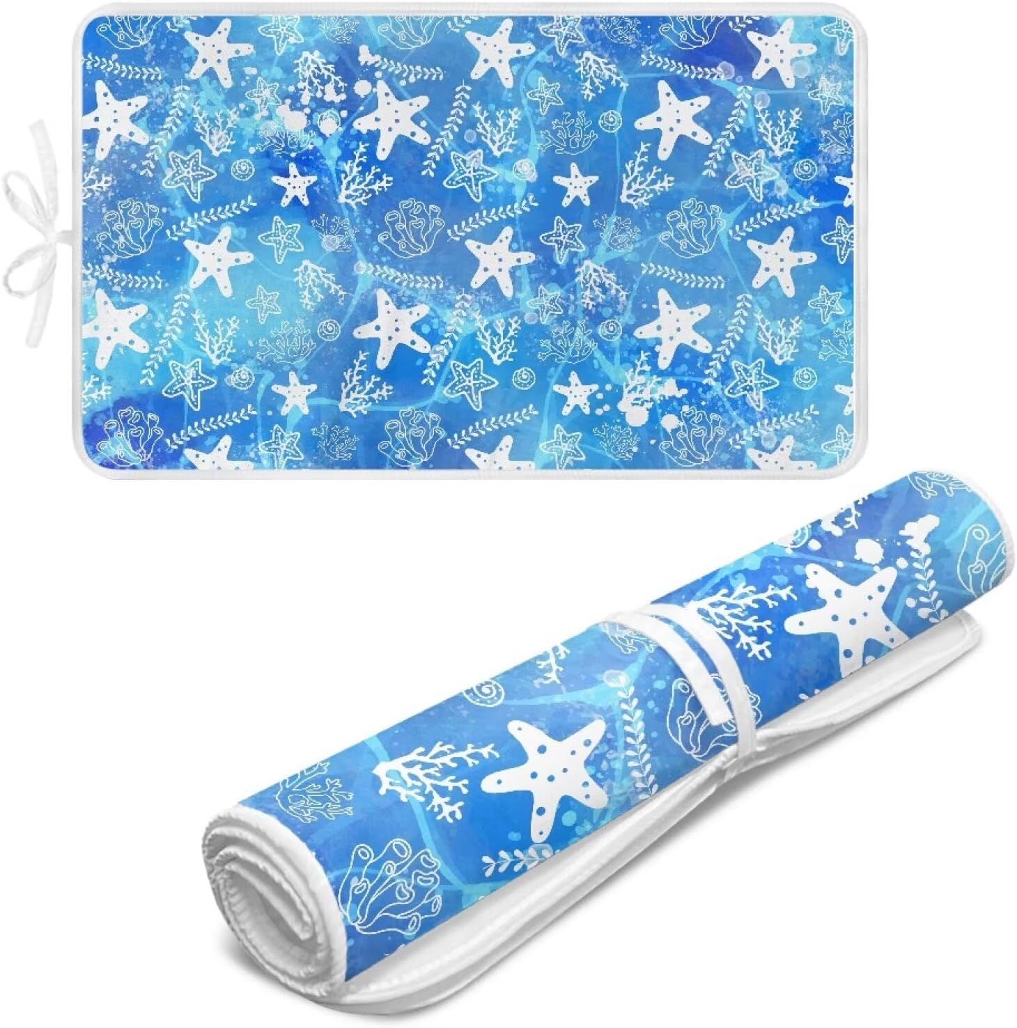 Ironing Mat Thickened Blue Stars Ironing Blanket Travel Portable Ironing Pad Travel Isolate Heat