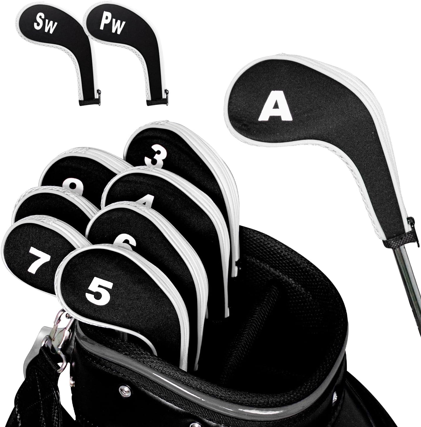 Golf 12pcs Thick Synthetic Golf Iron Head Covers Set Headcover Fit All Brands Callaway Ping