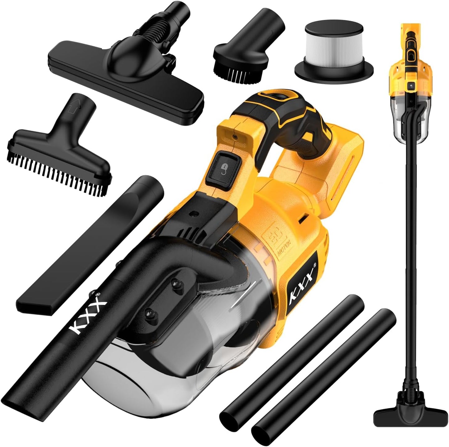 Cordless Vacuum for Dewalt 20V Battery, 5 in 1 Handheld Electric Vacuum Cleaner with 500W Powerful