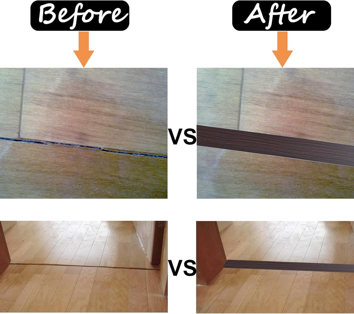 Floor Transition Strip & Self Adhesive Floor Vinyl Floor Edge Trim Laminate Floor Gap Covering