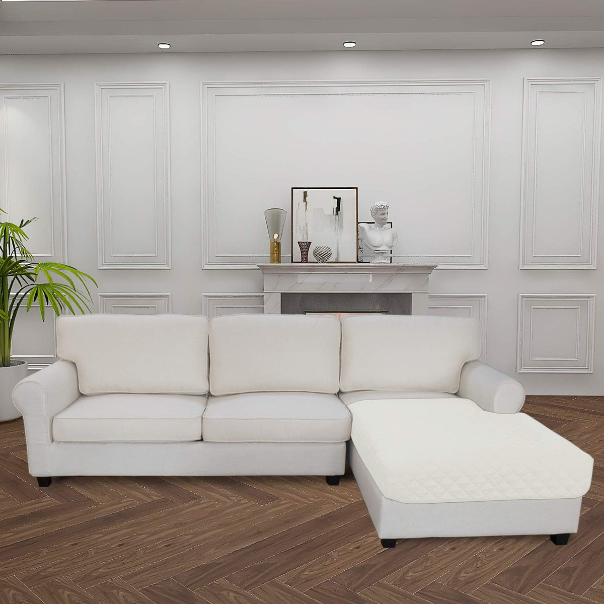 Easy-Going Sectional Couch Covers for Dogs L Shape Sofa Cover Reversible Sofa Slipcover Chaise