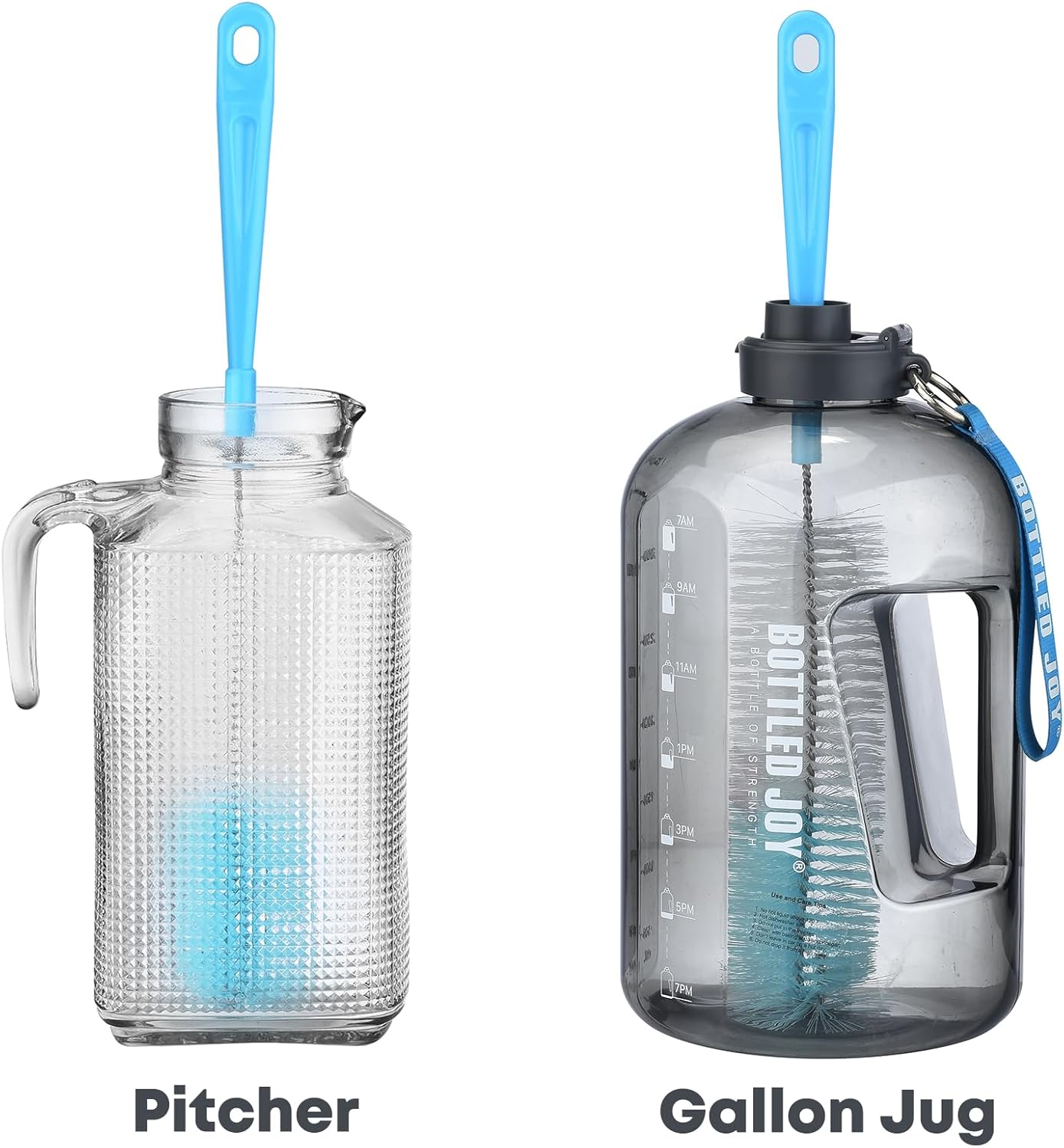 3-Pack Long Bottle Cleaning Brush for Narrow Neck Beer, Wine, Flask, Thermos, Sportwell, Pitcher