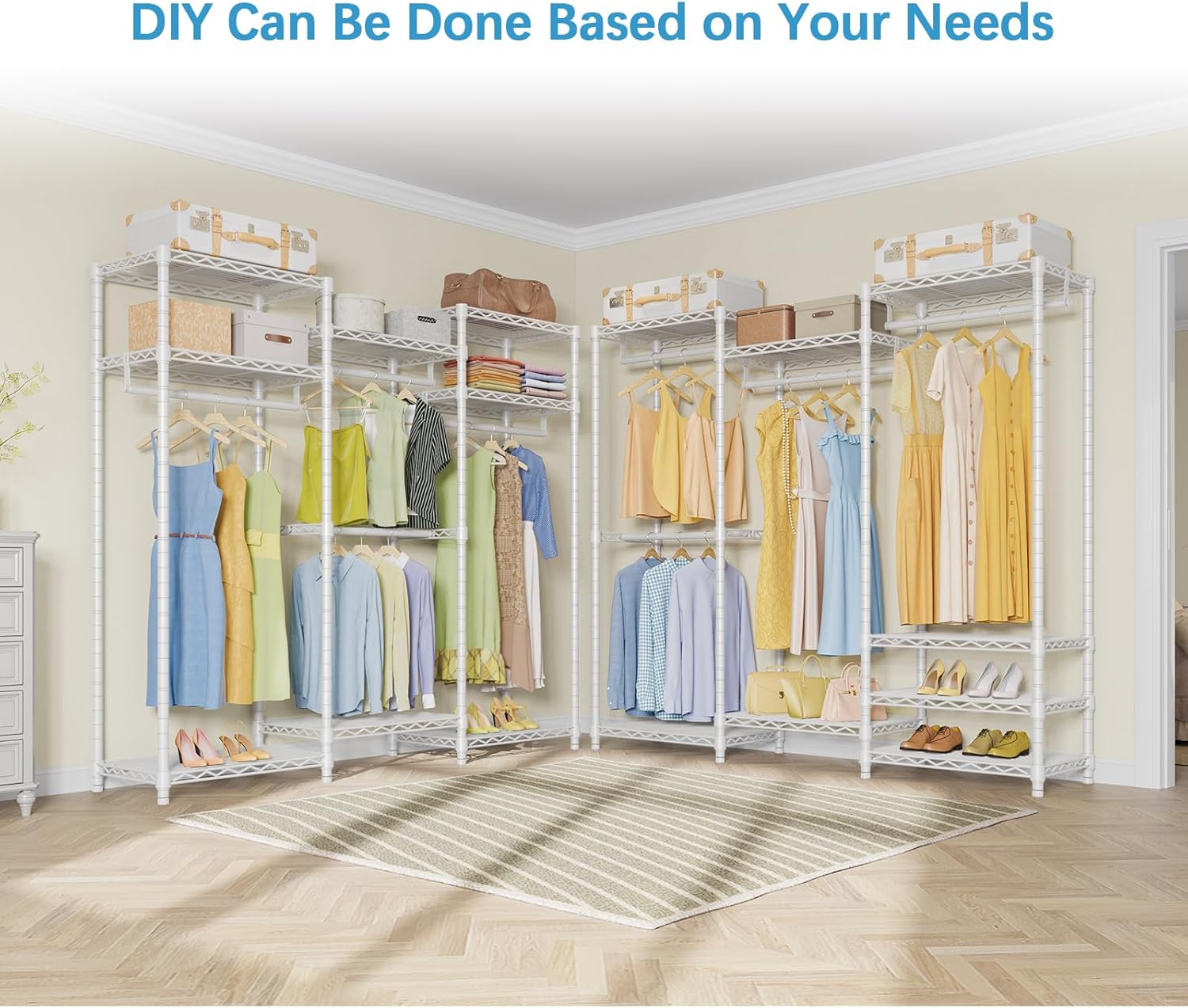 VIPEK V5 Medium Portable Closet Wardrobe Heavy Duty Clothes Rack, Freestanding Closet Metal