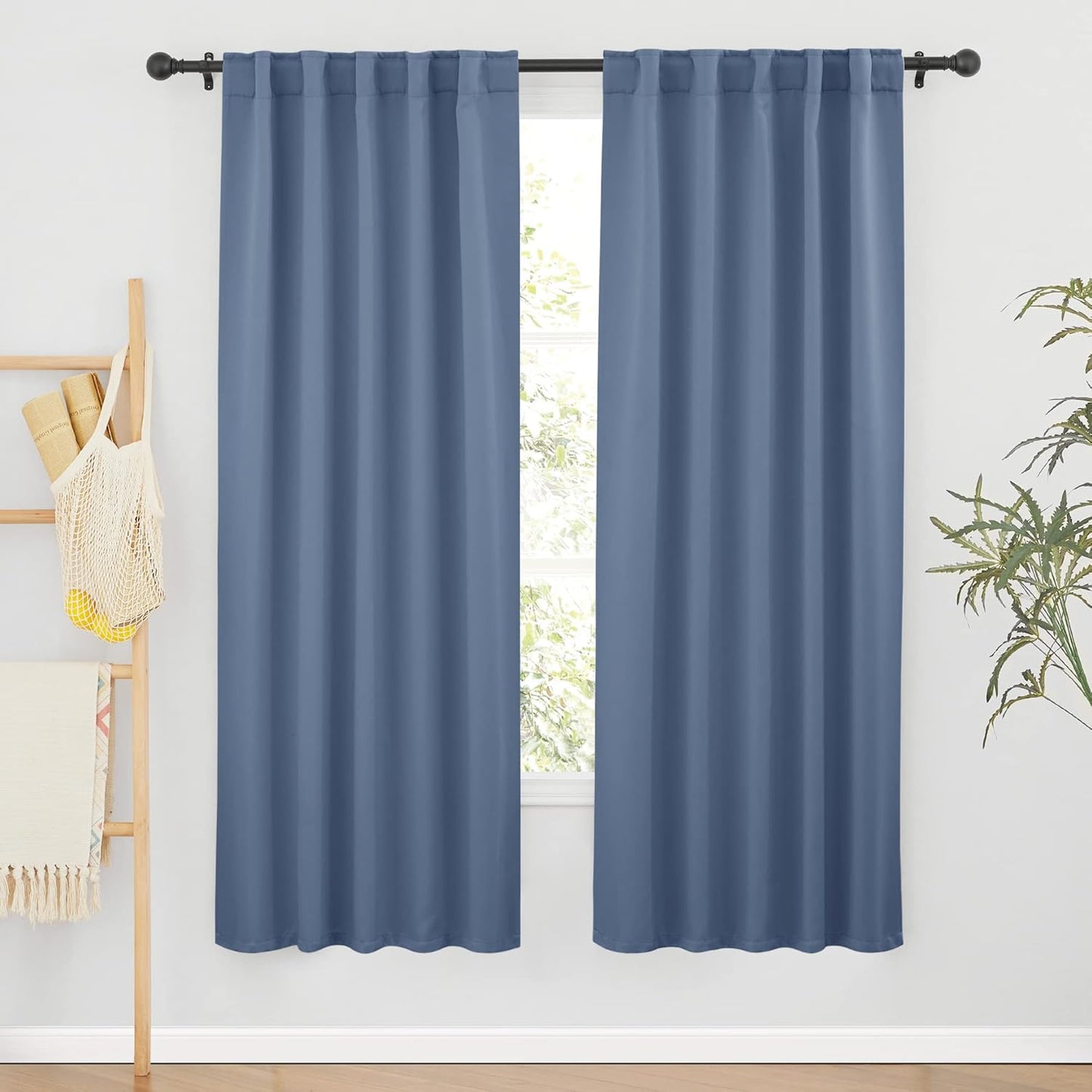 RYB HOME Room Darkening Curtains for Bedroom, Thermal Insulated Back Tab Window Treatment Blackout