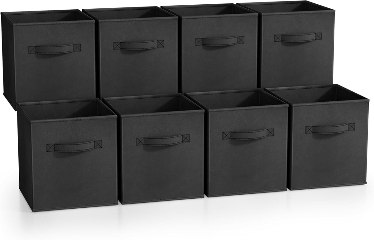 Sorbus Fabric Storage Cubes - 8 Foldable Storage Bins for Organizing Pantry, Cubbies, Toy Box
