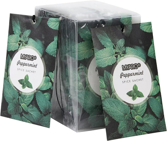 MYARO 12 Packs Peppermint Potpourri Bags Sachets for Drawer and Closet, Long-Lasting Drawer