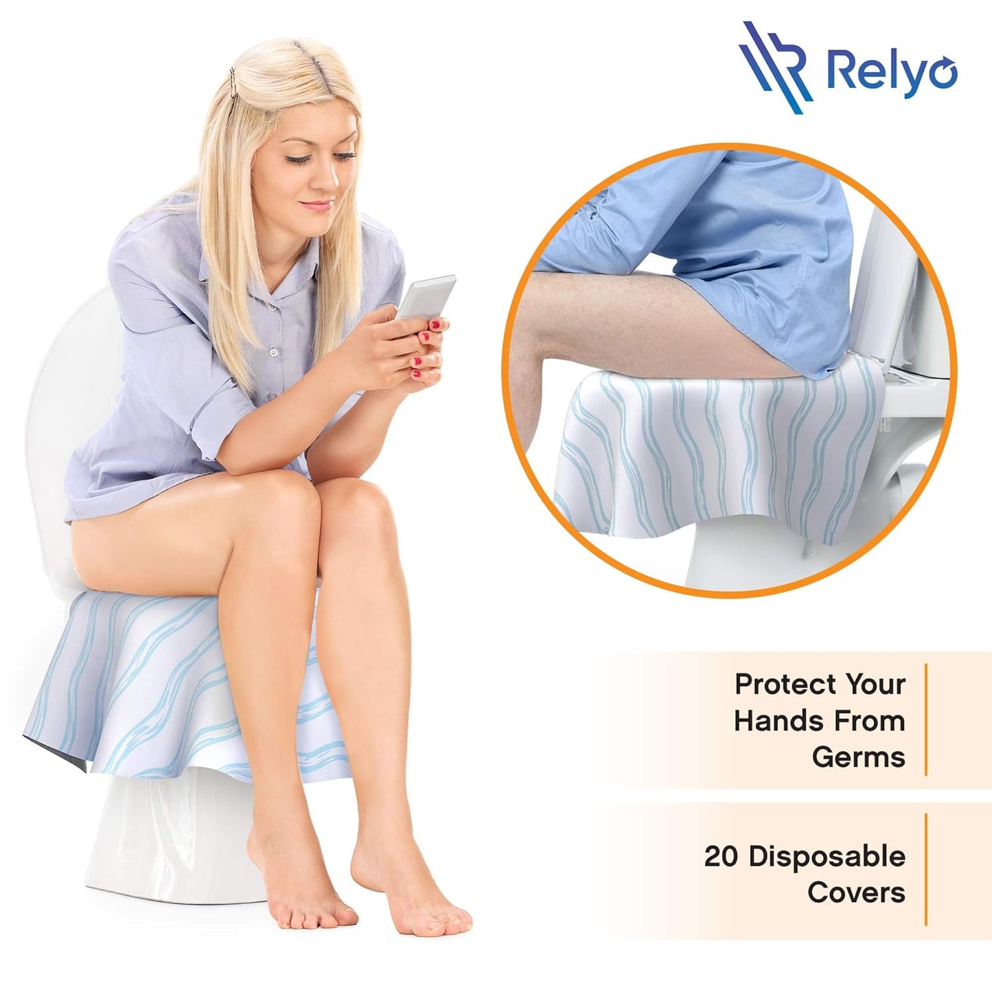 Toilet Seat Covers Disposable - 20 Pack - Waterproof, Ideal for Kids and Adults – Extra Large