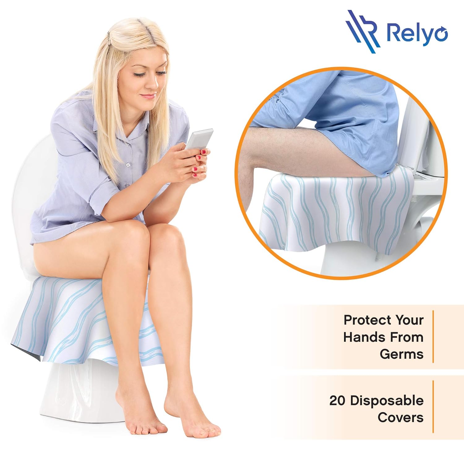Toilet Seat Covers Disposable - 20 Pack - Waterproof, Ideal for Kids and Adults – Extra Large